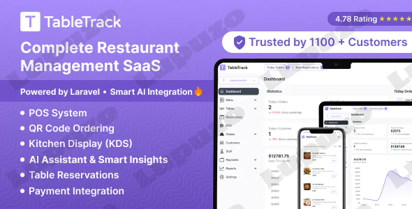TableTrack - Complete Restaurant Management System SaaS