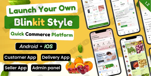 DTBasket – Flutter Grocery Delivery App with Seller & Delivery Partner (Android - iOS) + Admin Panel